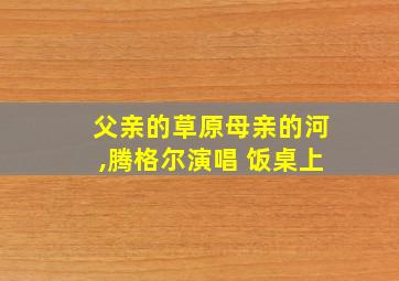 父亲的草原母亲的河,腾格尔演唱 饭桌上